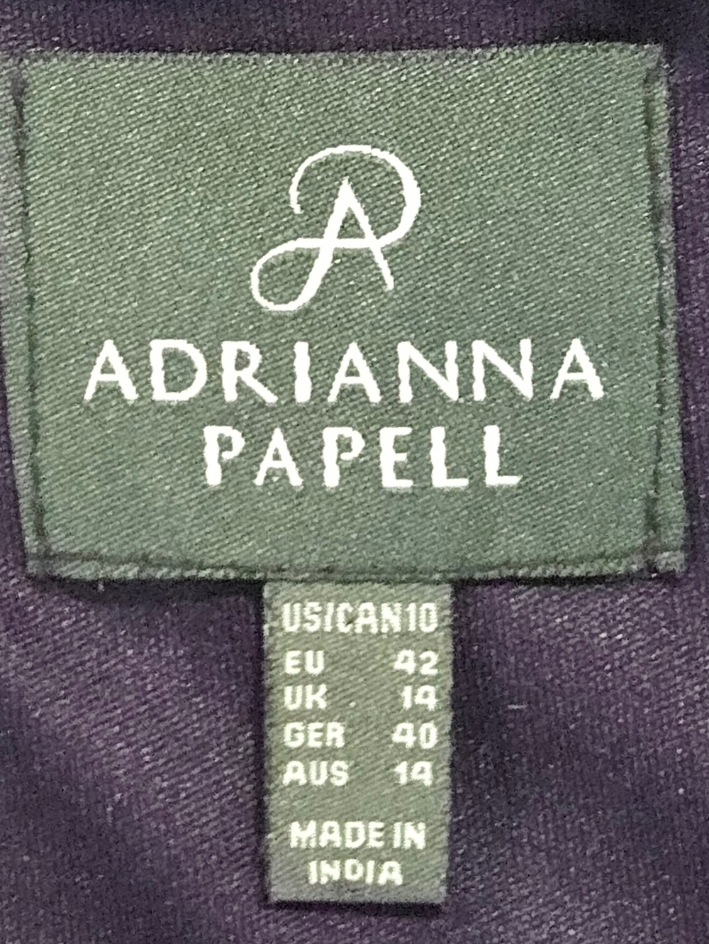 Adrianna Papell Deep Purple Sequin Formal Gown With Train Wedding Guest 10 NWOT‎ - Picture 10 of 14